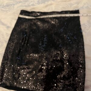 Commando Sexy Black Sequin Skirt XL, shorts inside, worn once